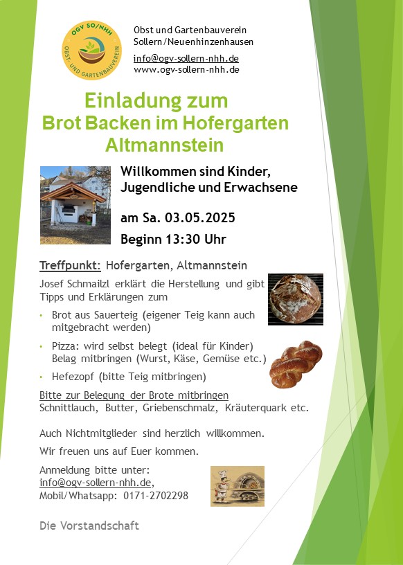 Einladung Brotbacken
