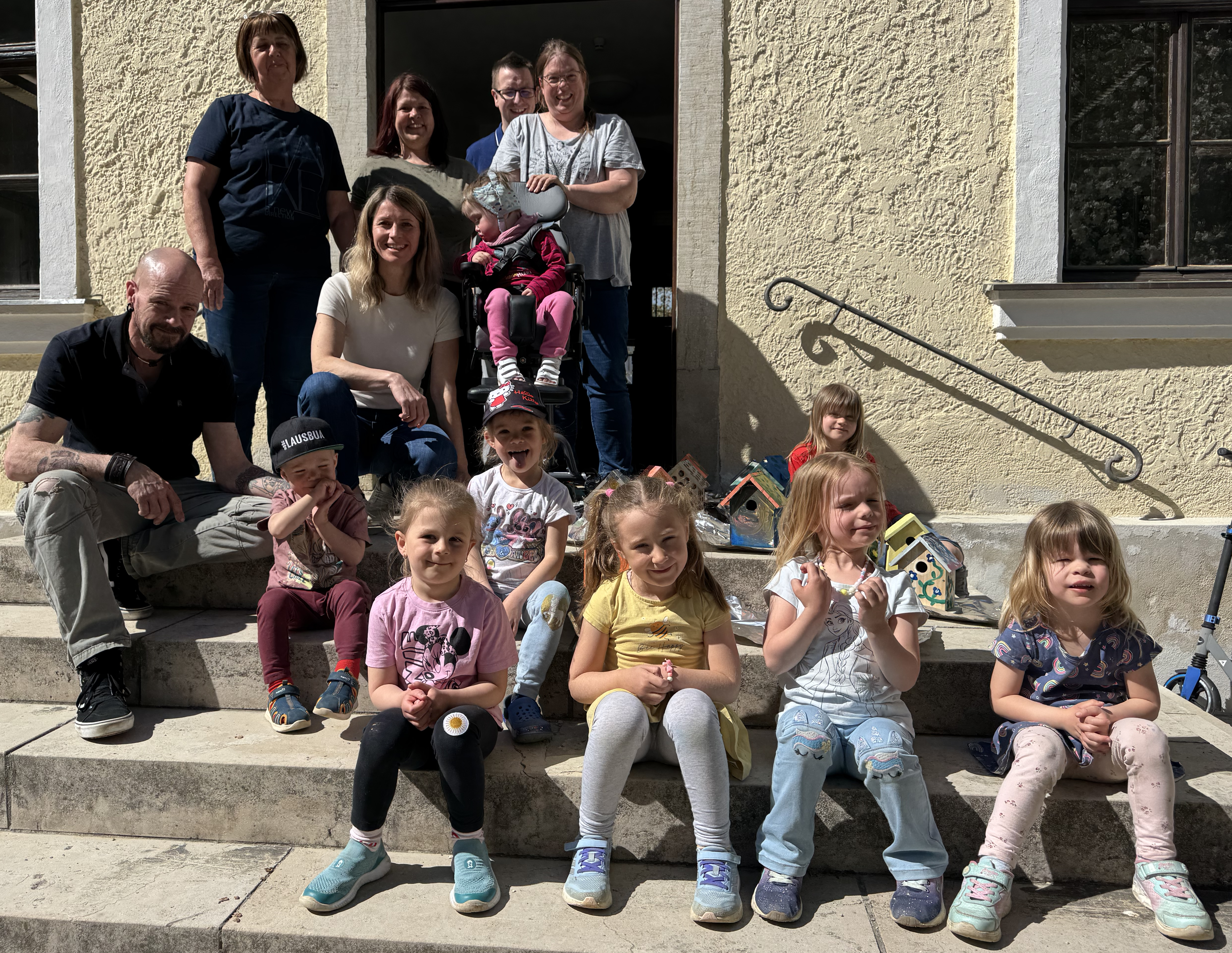 Die Naturkids bei der Arbeit.